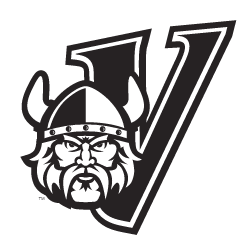 Cleveland State Vikings secondary logo, black and white outline variant, cell 17