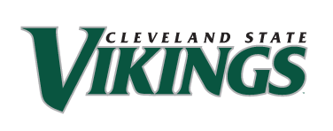 Cleveland State Vikings wordmark, green and white variant, cell 19