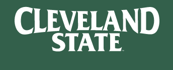CLEVELAND STATE wordmark, white variant, cell 32