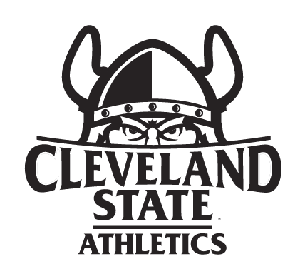 CLEVELAND STATE ATHLETICS logo, black and white variant, cell 34