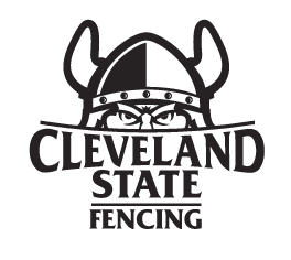 CLEVELAND STATE FENCING logo, black and white variant, cell 42