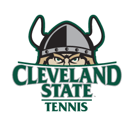 CLEVELAND STATE TENNIS logo, green and white variant, cell 49