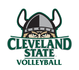 CLEVELAND STATE VOLLEYBALL logo, green and white variant, cell 51