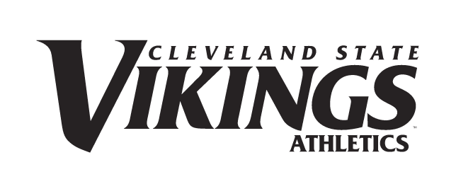 Cleveland State Vikings Athletics wordmark, black and white variant, cell 74
