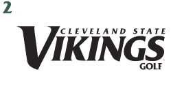 Cleveland State Vikings Golf wordmark, black and white variant, cell 82