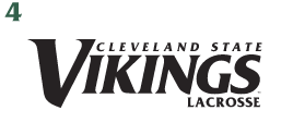 Cleveland State Vikings Lacrosse wordmark, black and white variant, cell 84