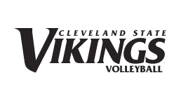 Cleveland State Vikings Volleyball wordmark, black and white variant, cell 92
