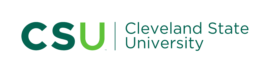 Cleveland State University logo, horizontal, green variant, cell 94