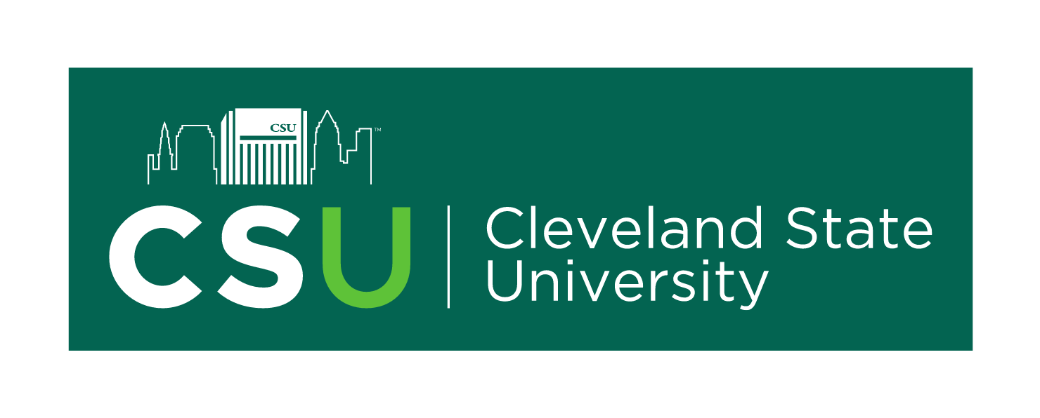 Cleveland State University, Full Logotype, primary (horizontal), Reversed variant