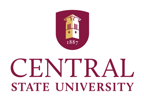 Central State University secondary logo, stacked, color, small scale variant