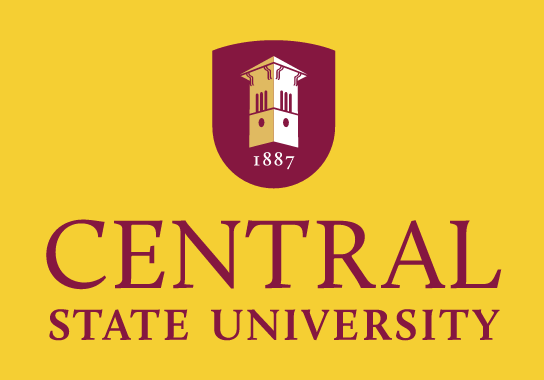 Central State University logo, maroon on gold variant