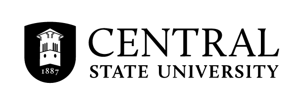 Central State University logo, black single-color on white variant