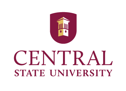Central State University logo, small-scale, stacked, color variant