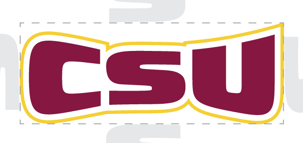CSU, secondary logo, maroon and gold variant