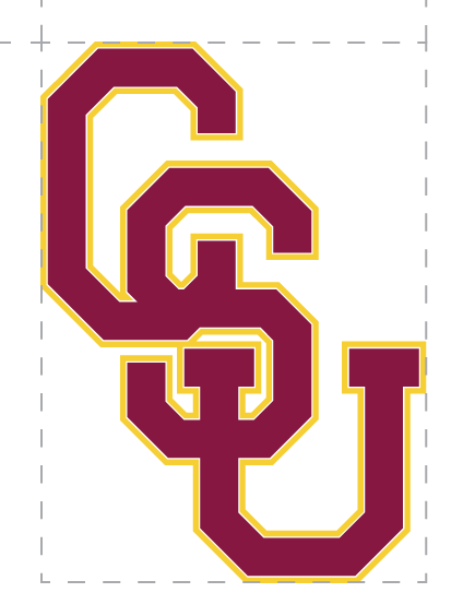 CSU monogram, maroon and gold variant