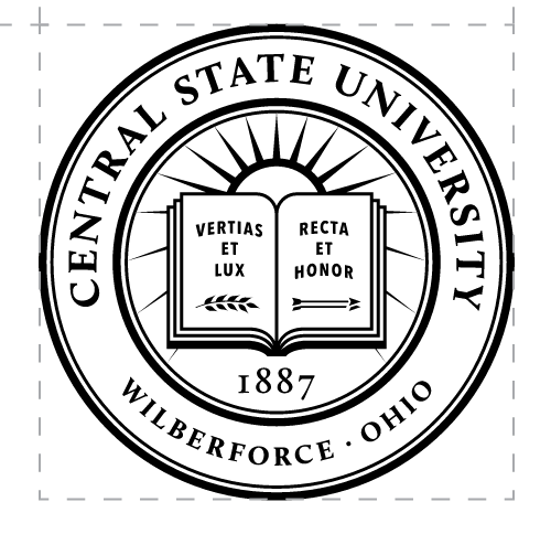 Central State University Seal, black variant