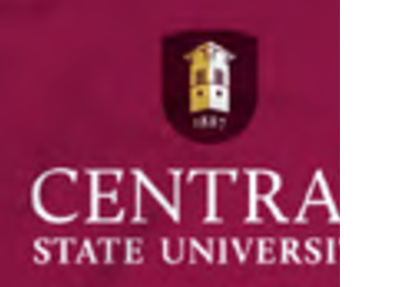 Central State University logo, full color on maroon shirt variant