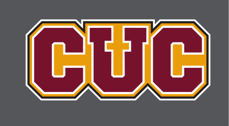 CUC lettermark, maroon with gold outline variant, cell 31