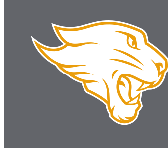 cougar head, gold outline variant, cell 55