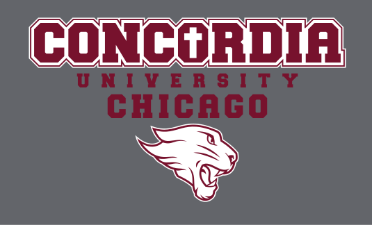 Concordia University Chicago & Cougar Head, maroon and white variant, cell 94