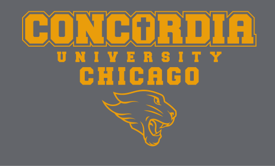 Concordia University Chicago & Cougar Head, gold and maroon variant, cell 97