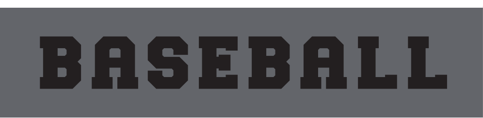 Baseball wordmark, black solid variant, cell 144