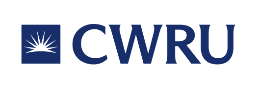 CWRU wordmark, blue/gray variant, cell 13