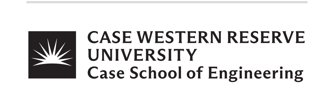 Case School of Engineering logo, horizontal stacked, blue variant, cell 21