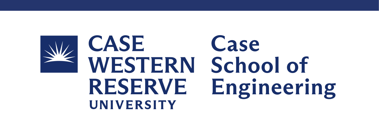 Case School of Engineering logo, horizontal side-by-side, blue variant, cell 26