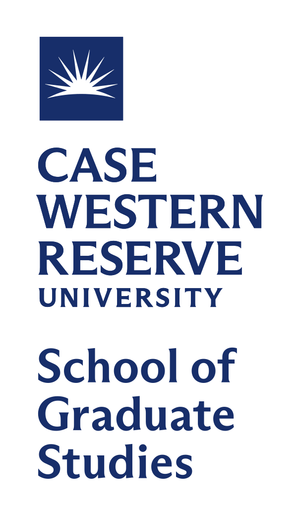 Case Western Reserve University School of Graduate Studies, vertical blue variant, cell 68
