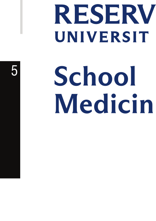 Case Western Reserve University School of Law logo, side-by-side, blue variant, cell 81