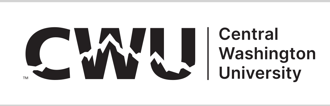 CWU institutional signature, horizontal, black variant, cell 23