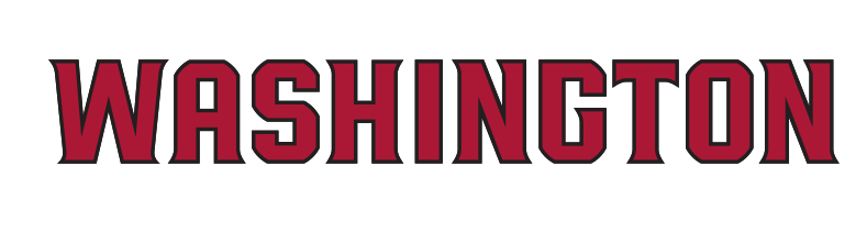 WASHINGTON wordmark, maroon/black variant, cell 51