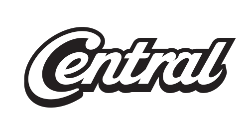 Central script wordmark, black/white variant, cell 59