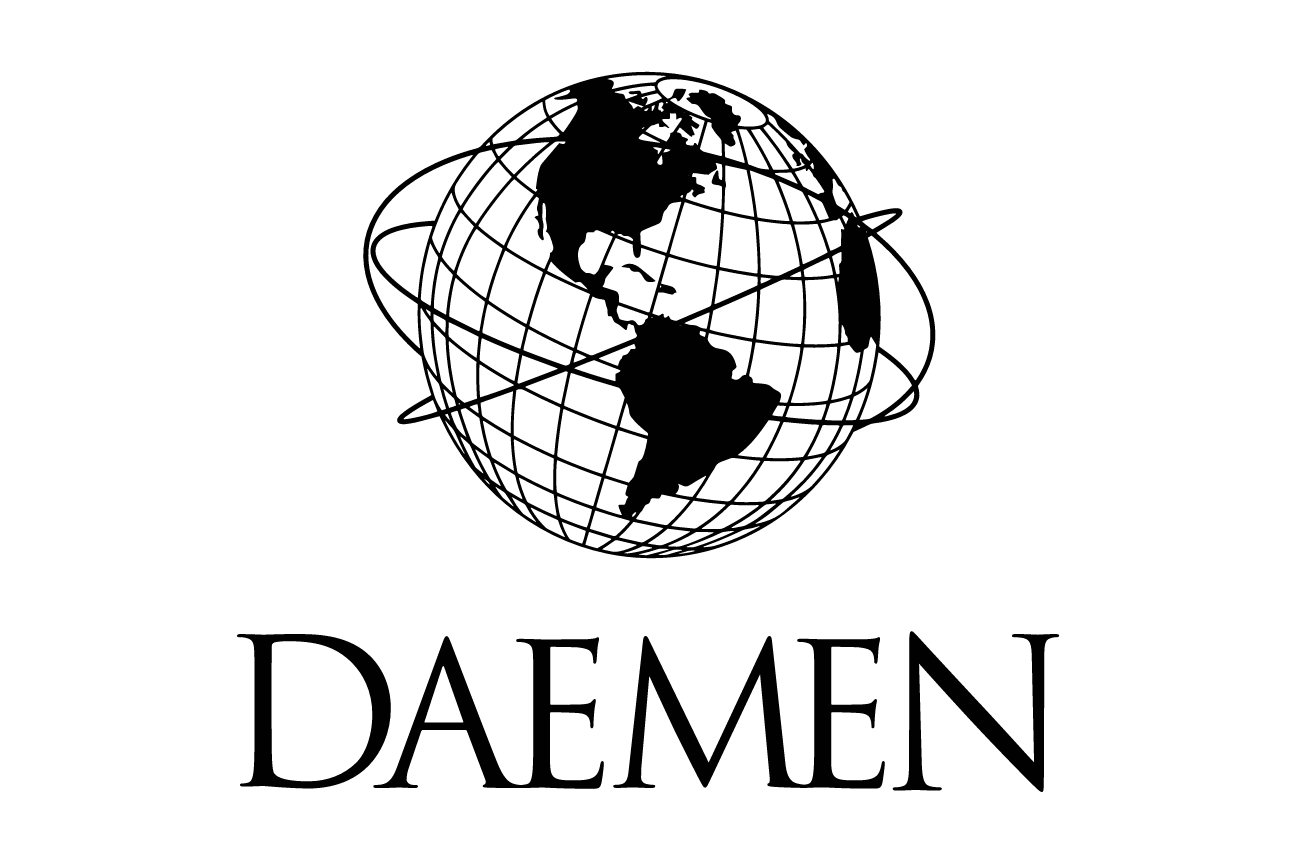 Daemen wordmark, black variant, cell 9