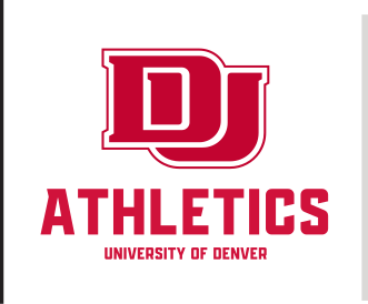 DU Athletics logo, 1-color light background variant, cell 9
