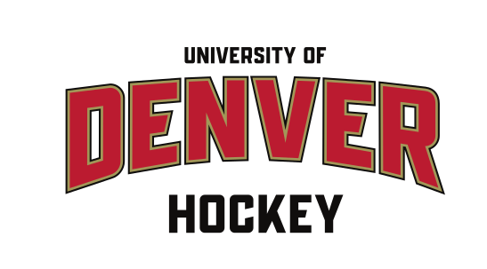 University of Denver Hockey wordmark, 3-color light background variant, cell 11
