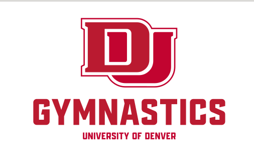 DU Gymnastics logo, 1-color light background variant, cell 18