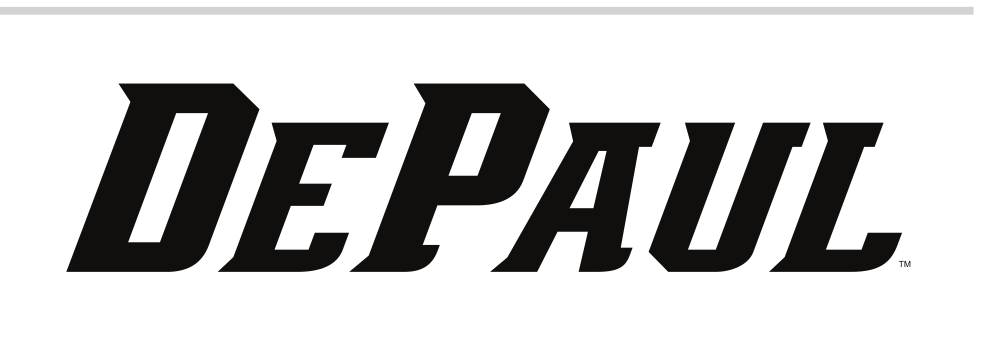 DePaul wordmark, black variant, cell 8