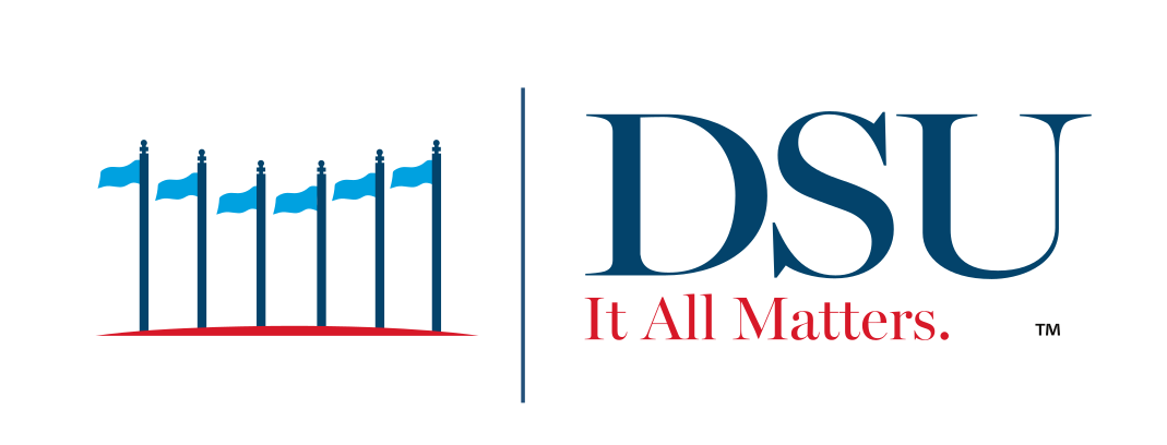 DSU It All Matters logo, color variant, cell 9