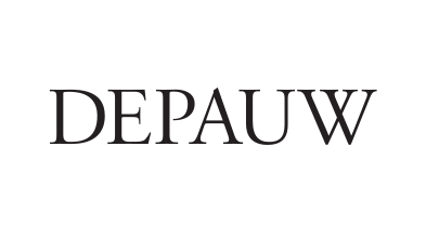 DePauw wordmark, black variant, cell 5