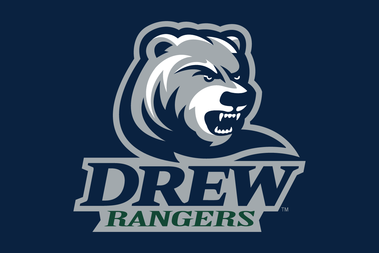 Ranger Bear with Drew Rangers wordmark, color, on dark blue variant, cell 14