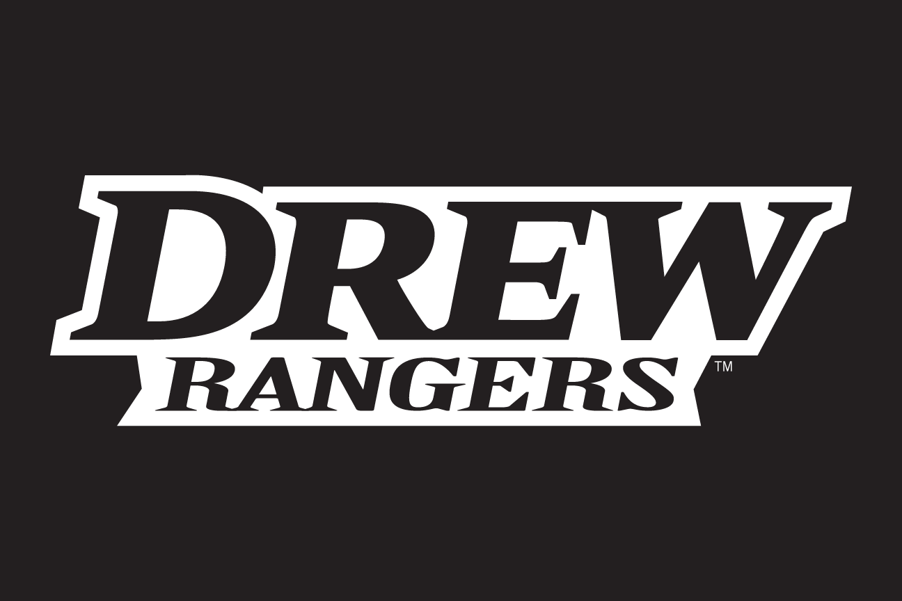 Drew Rangers wordmark, reverse black and white variant, cell 30