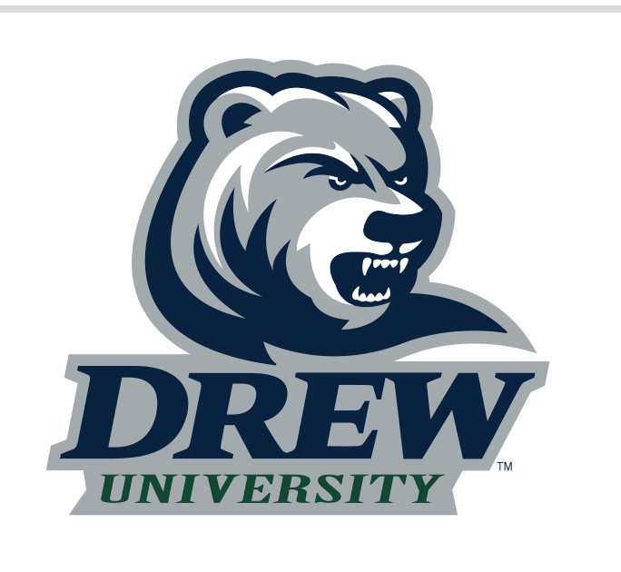 Ranger Bear with Drew University wordmark, color variant, cell 17