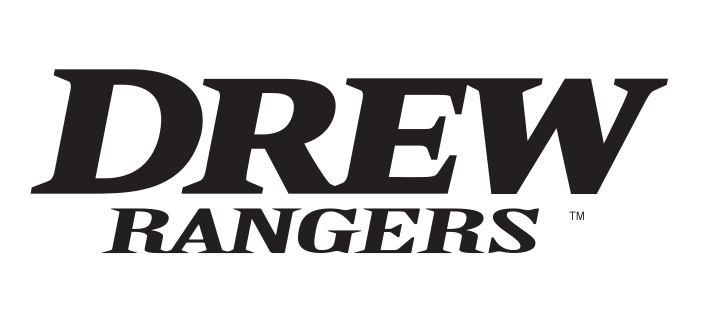 Drew Rangers wordmark, black and white variant, cell 29