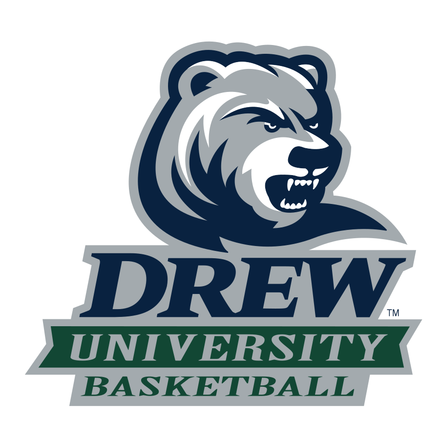 Drew University Basketball logo, color on white variant, cell 35