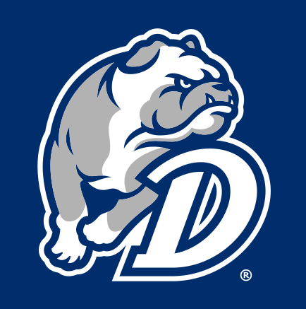 Bulldog with D logo, full color on navy variant, cell 6