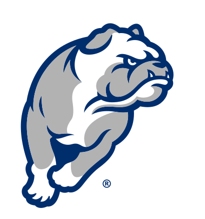 Bulldog head logo, full color on white variant, cell 9