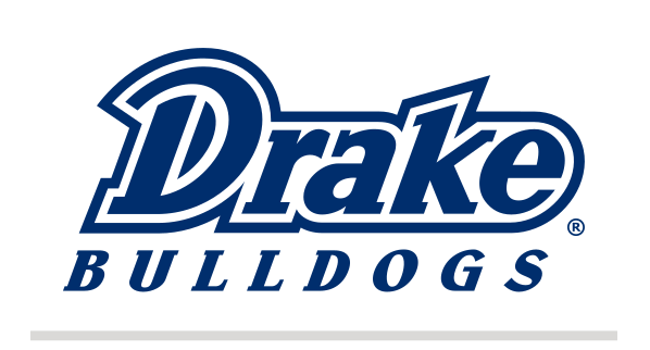 Drake Bulldogs wordmark, blue variant, cell 17