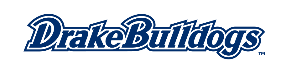 Drake Bulldogs script wordmark, blue variant, cell 25